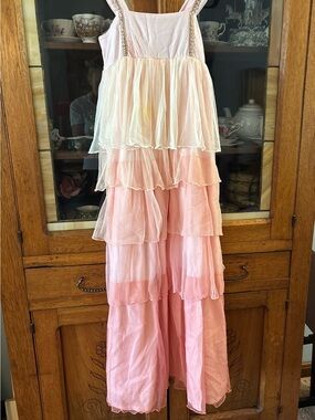 Well Dressed Wolf Pink Layered Ruffle Formal Dress